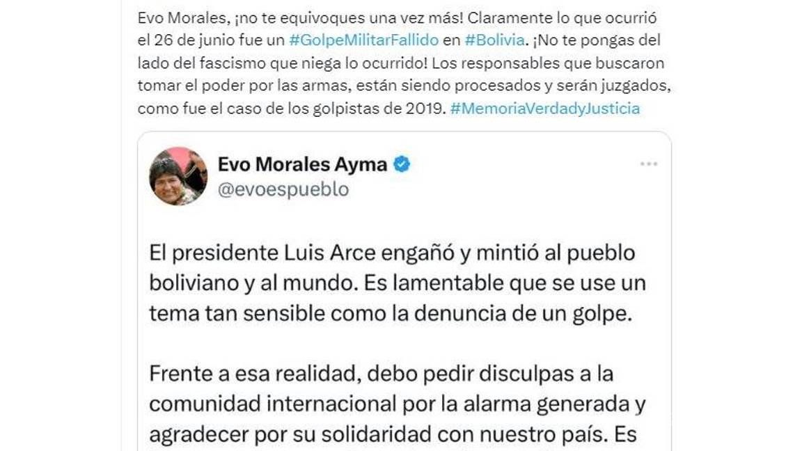 $!Evo Morales acusa a Luis Arce de fraguar un autogolpe de Estado en Bolivia