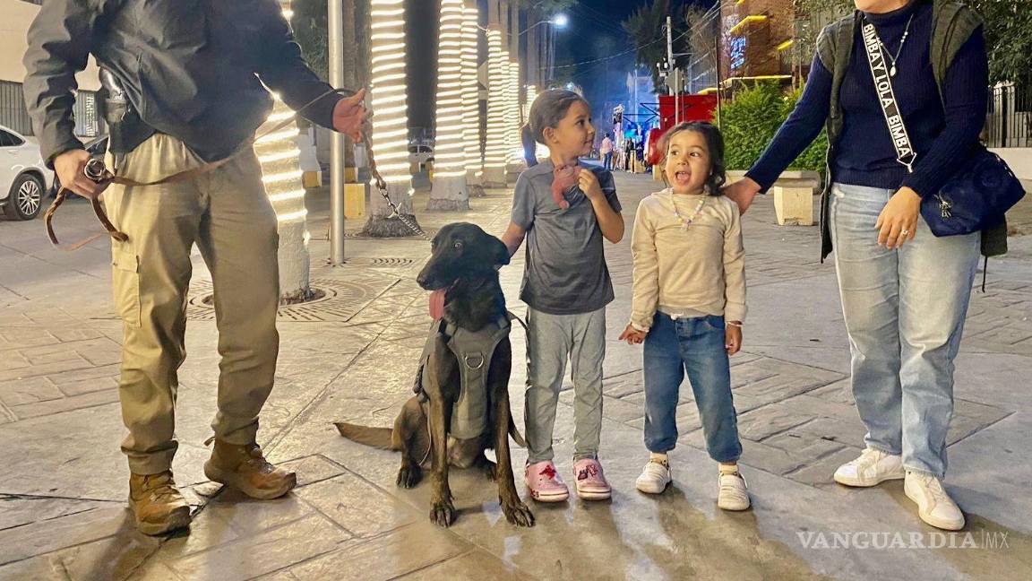 Grupo K-9 patrulla bares y fortalece proximidad con la ciudadanía en Torreón