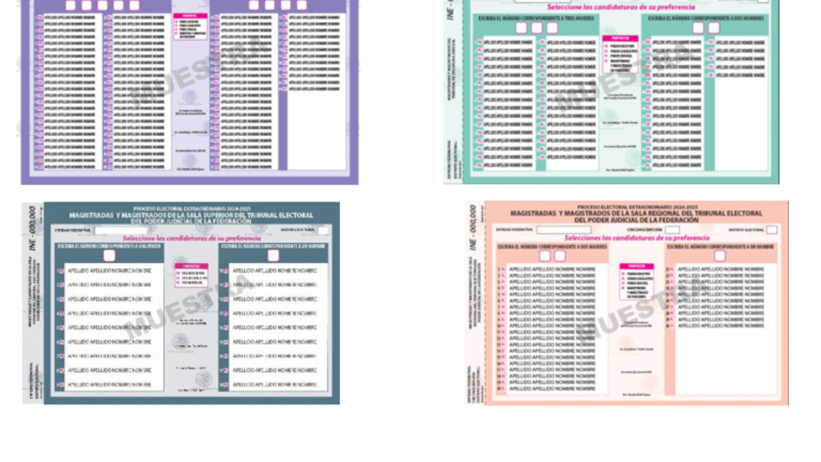 $!¿Qué significan los colores de las boletas electorales para elegir a los miembros del Poder Judicial?