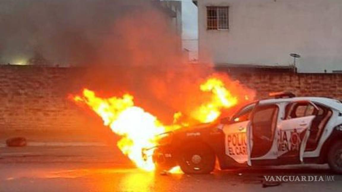Asesinan a policía en El Carmen, Nuevo León, su patrulla fue quemada