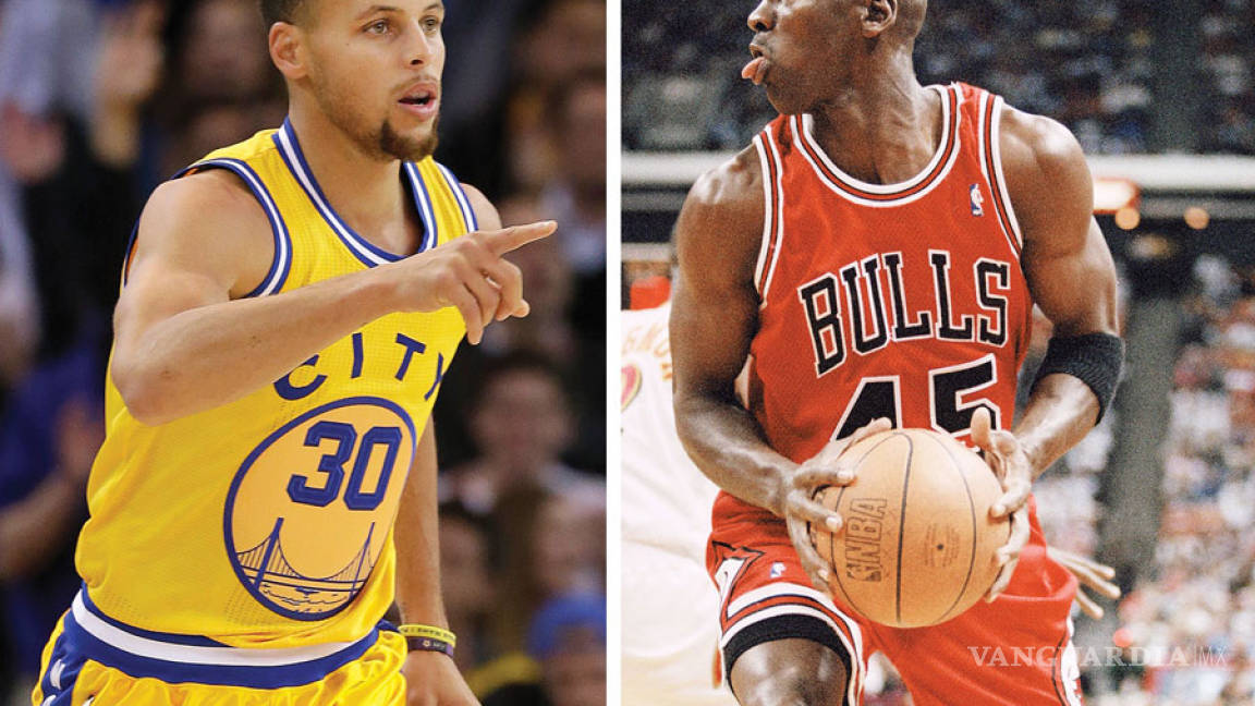 Los Warriors de Curry van tras récord de los Bulls de Jordan