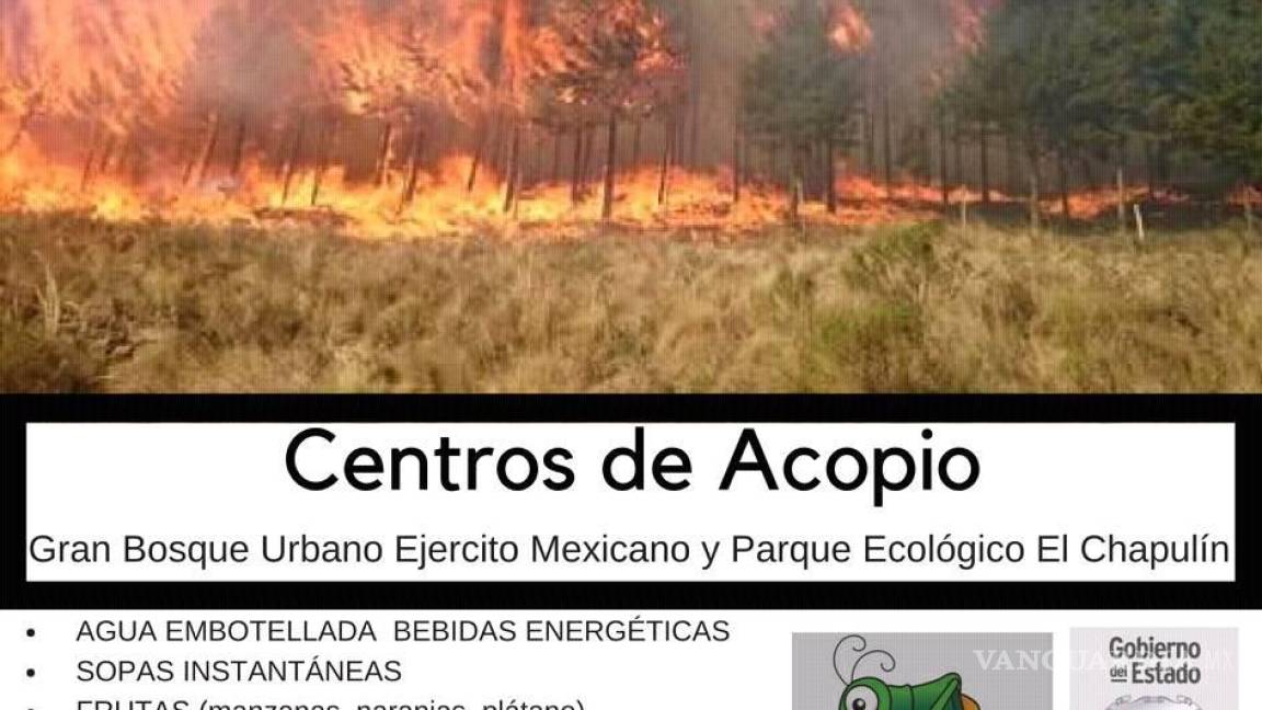 Abren centros de acopio por incendio en Sierra de Arteaga