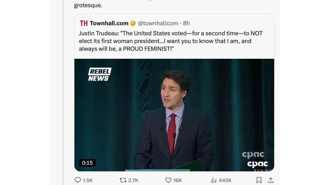 $!Trudeau lanza ‘dardo’ a Trump, Elon Musk lo llama ‘estúpido insoportable’