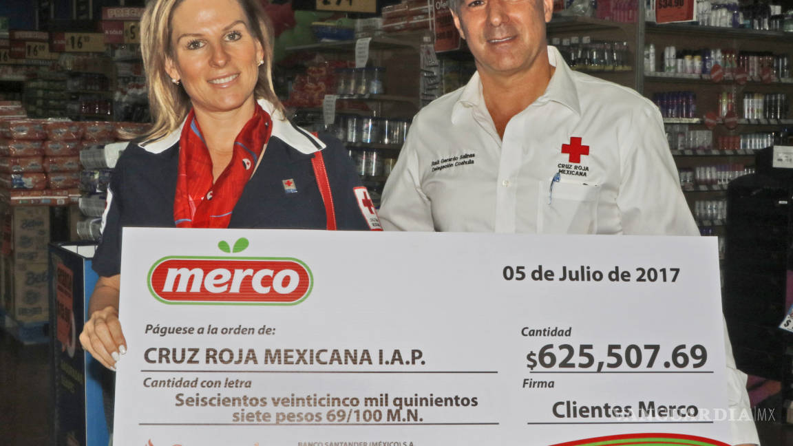 Recibe Cruz Roja de Saltillo 625 mil pesos, producto de redondeo