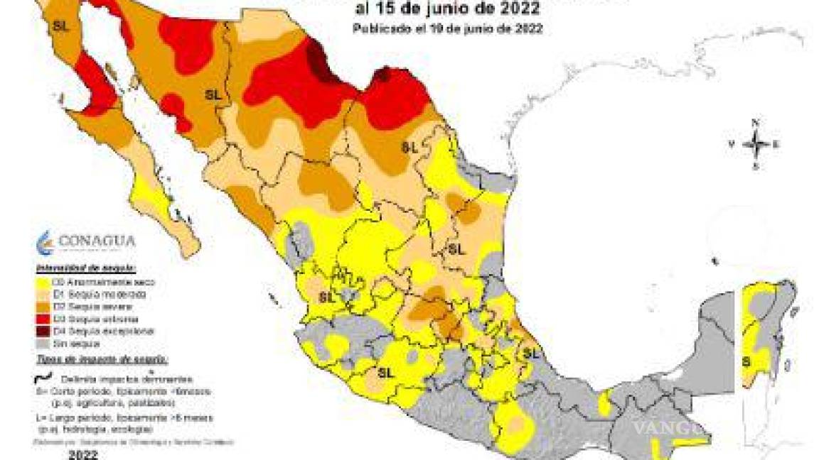 Coahuila, entre los 5 estados con la sequía más grave en México en junio