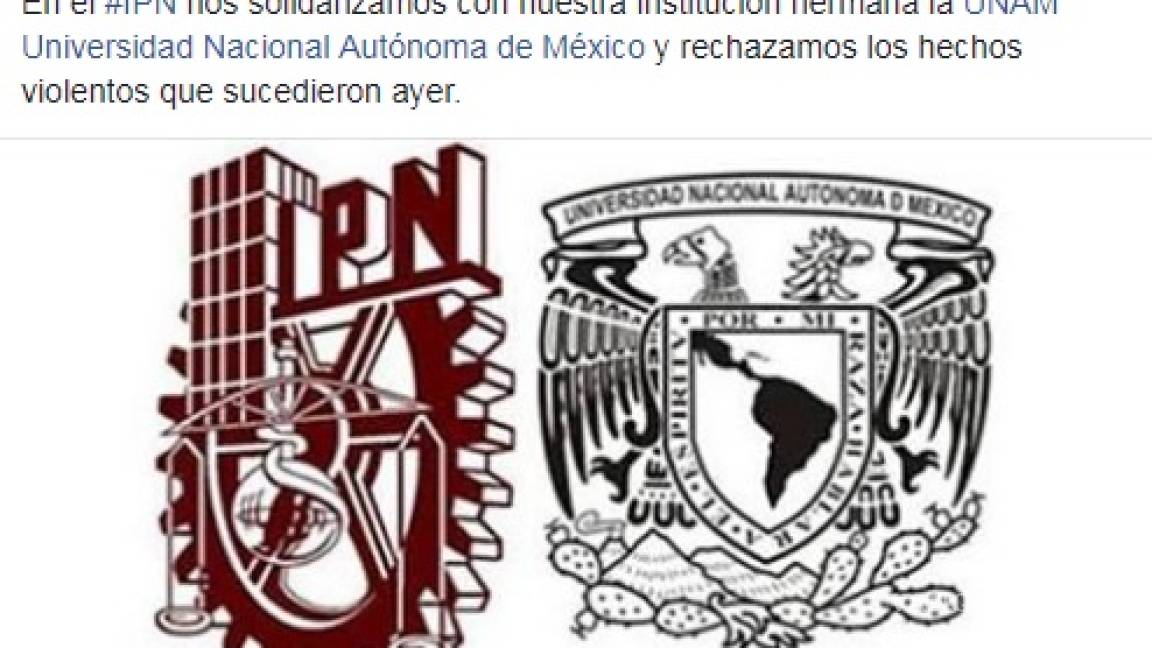 IPN y UAM se solidarizan con alumnos de UNAM