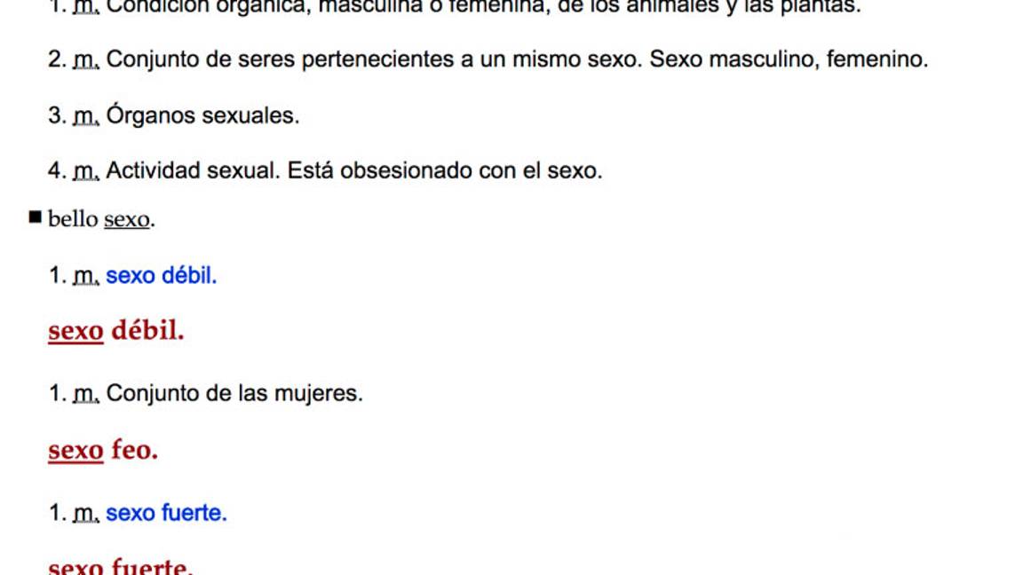 $!RAE enmendará su diccionario para aclarar que la expresión 'mujeres, sexo débil, es ofensiva