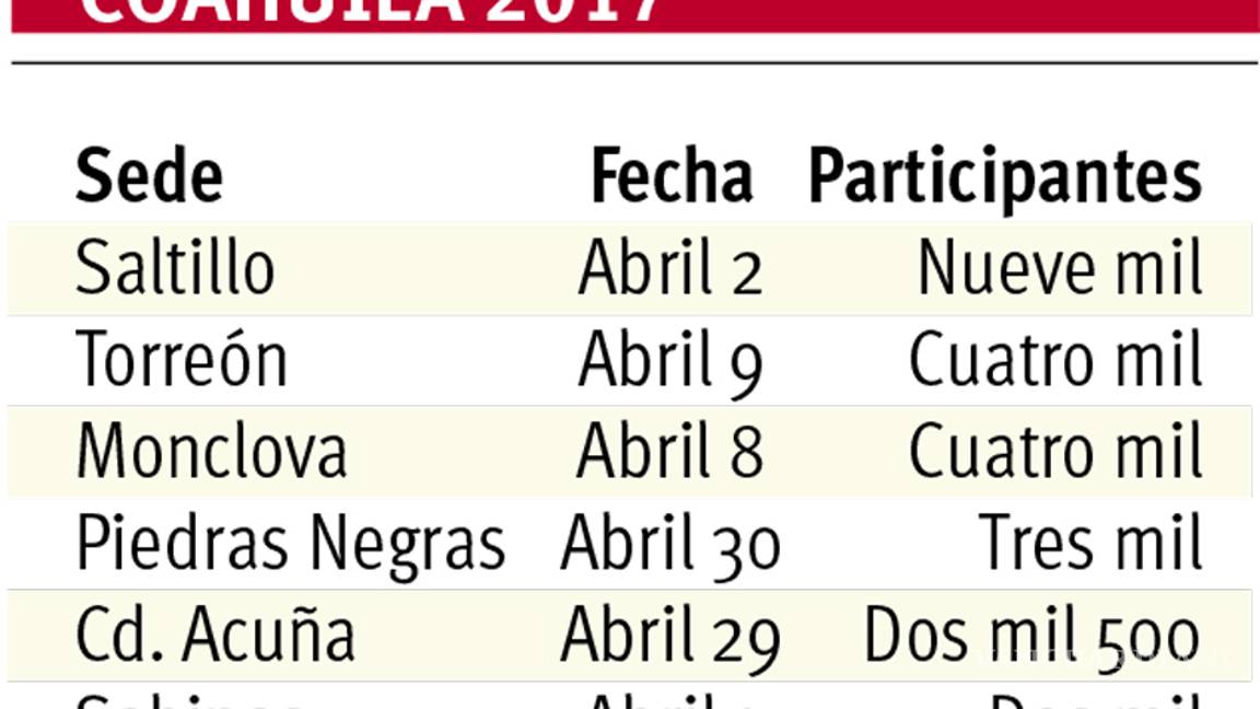 $!Pequeños correrán por la Paz en Actívate Coahuila