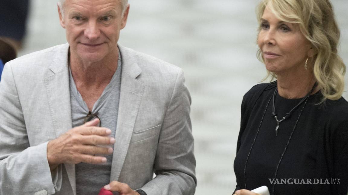 $!Recibe el papa Francisco a Sting y a su mujer Trudie Styler en el Vaticano