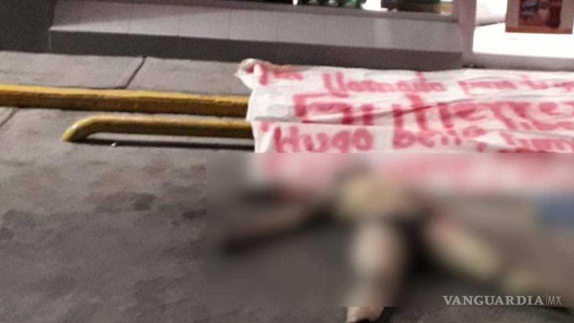 $!Dejan narcomanta para AMLO y alcalde de Chalco junto a cadáver