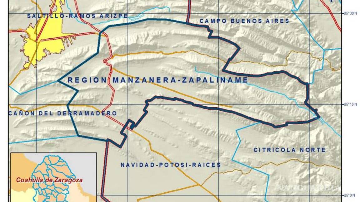 $!Esta es la ubicación de este acuífero en la region de Arteaga.