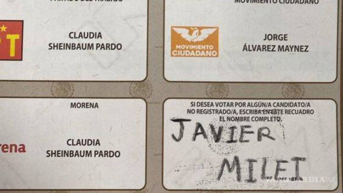 Votaron por Javier Milei para presidente de México