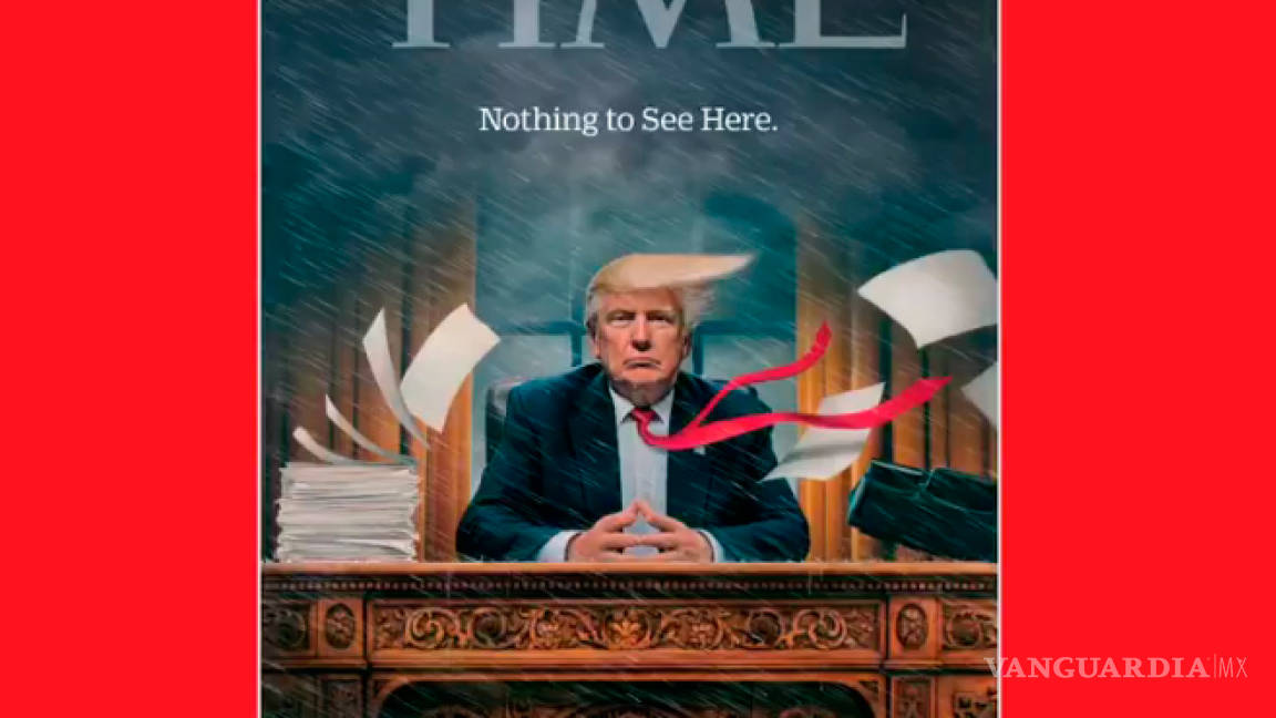 Portada de Time señala el 'caos' de Donald Trump en la Casa Blanca