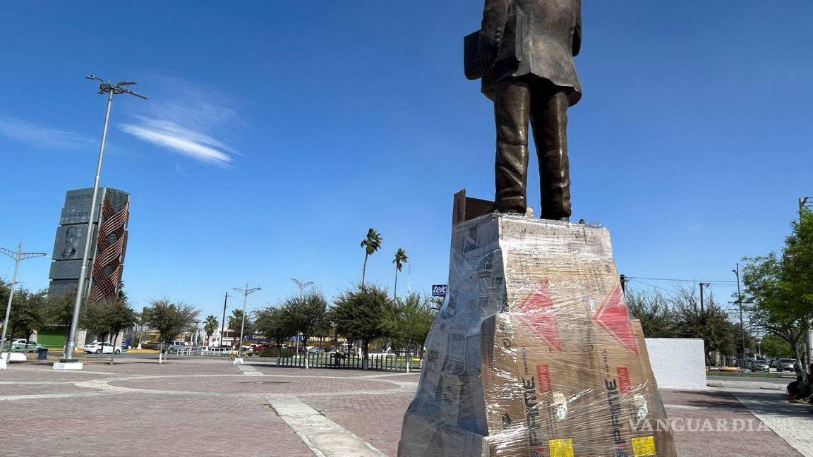 Monclova resguarda monumento antes de la marcha feminista