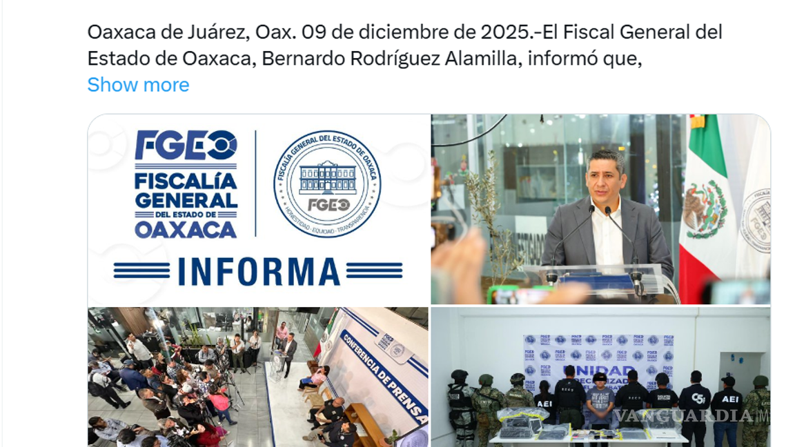 $!Informe de la Fiscalía de Oaxaca por X