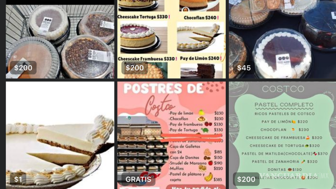 $!Al escribir en el buscador de Facebook las palabras “costco” y “Pasteles”, las respuestas automáticamente lanzan anuncios de revendedores