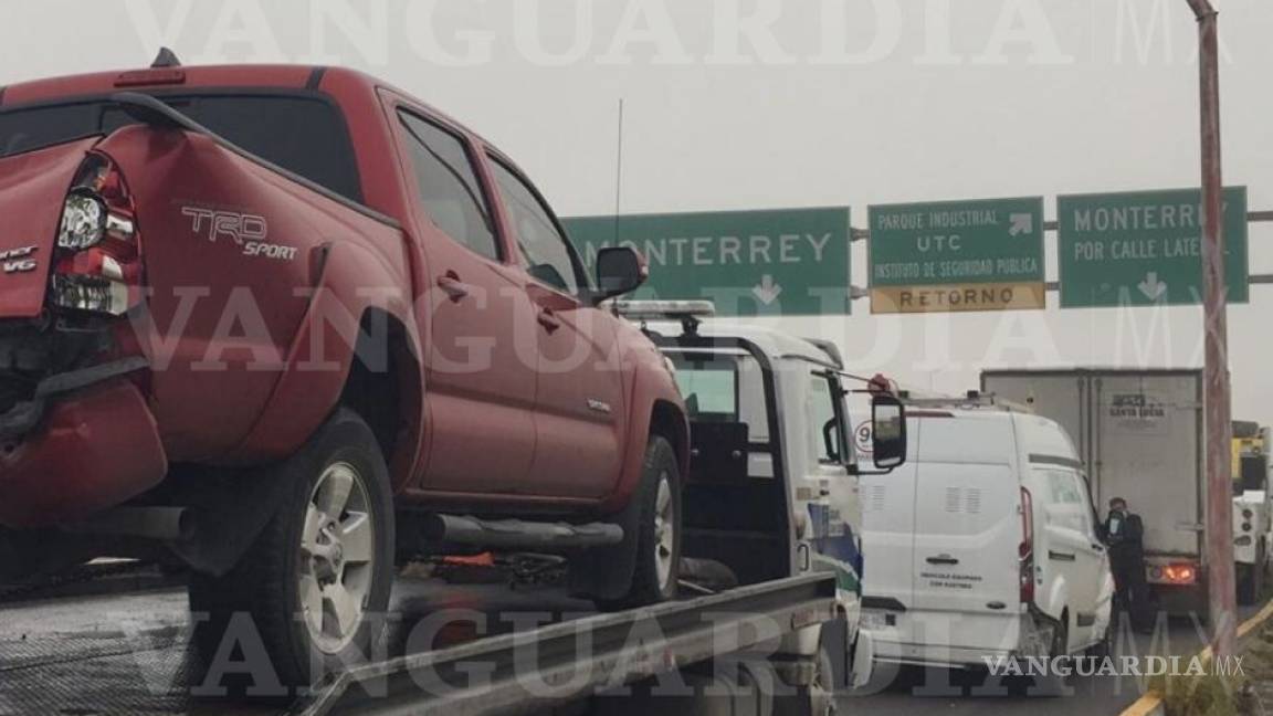 Se registra accidente en la Saltillo-Monterrey