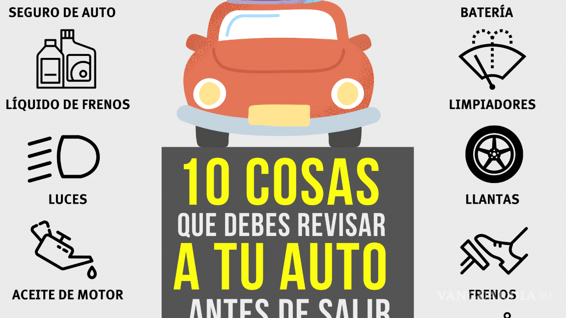$!Las 10 cosas que debes revisar a tu auto antes de viajar en carretera.