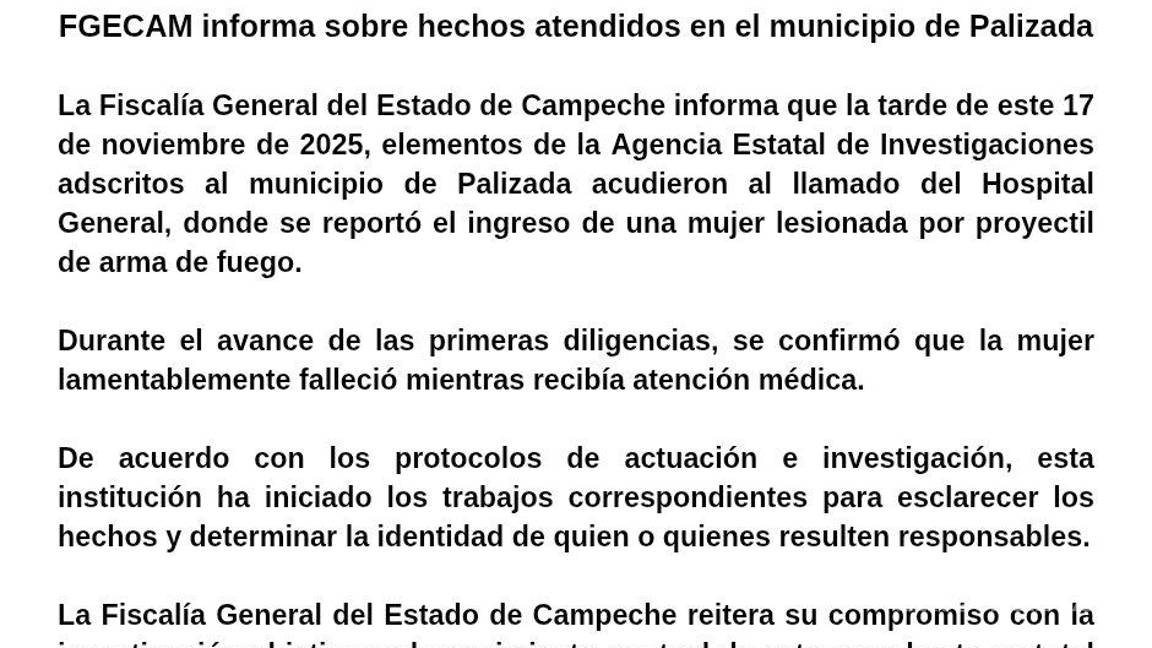 $!Asesinan a la regidora de Palizada, Campeche, Karina Díaz Hernández