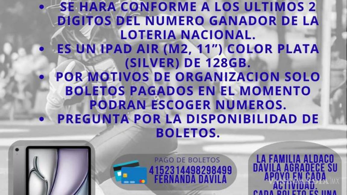 $!El iPad fue donado por el DIF Saltillo para que la familia de Emiliano pueda recaudar fondos.