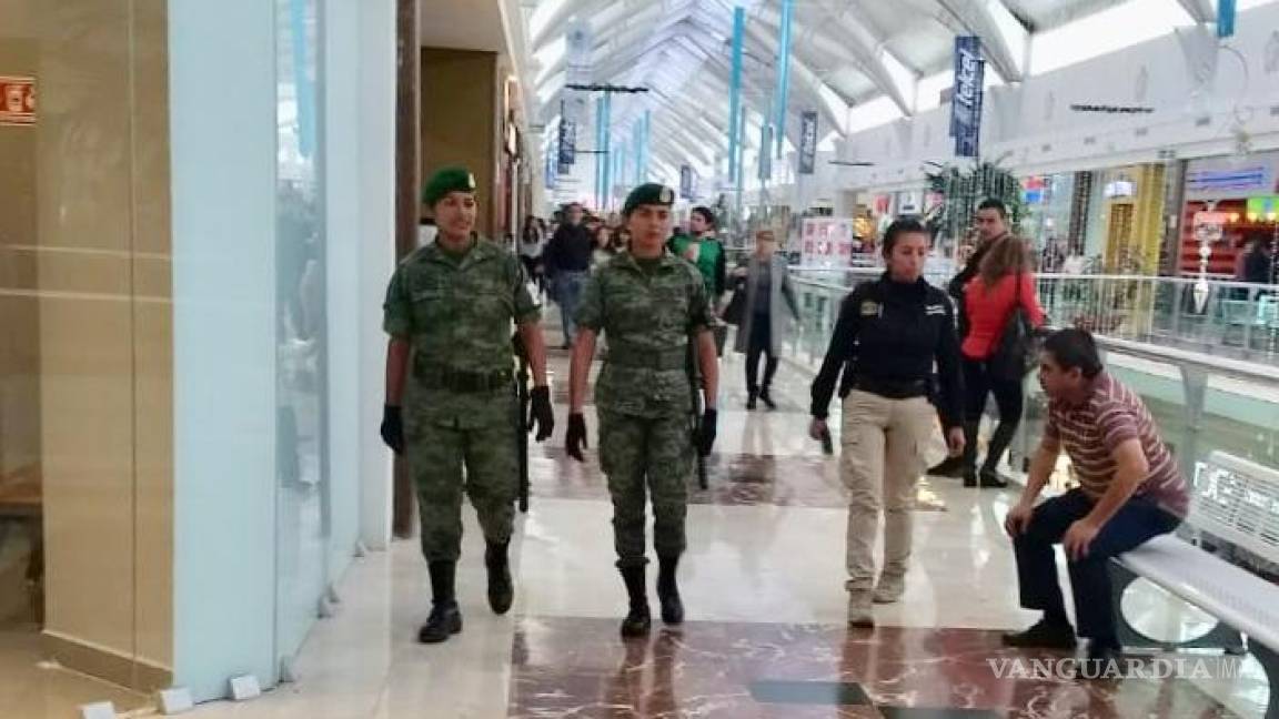 Mando Especial activa patrullajes pedestres en centros comerciales de Torreón