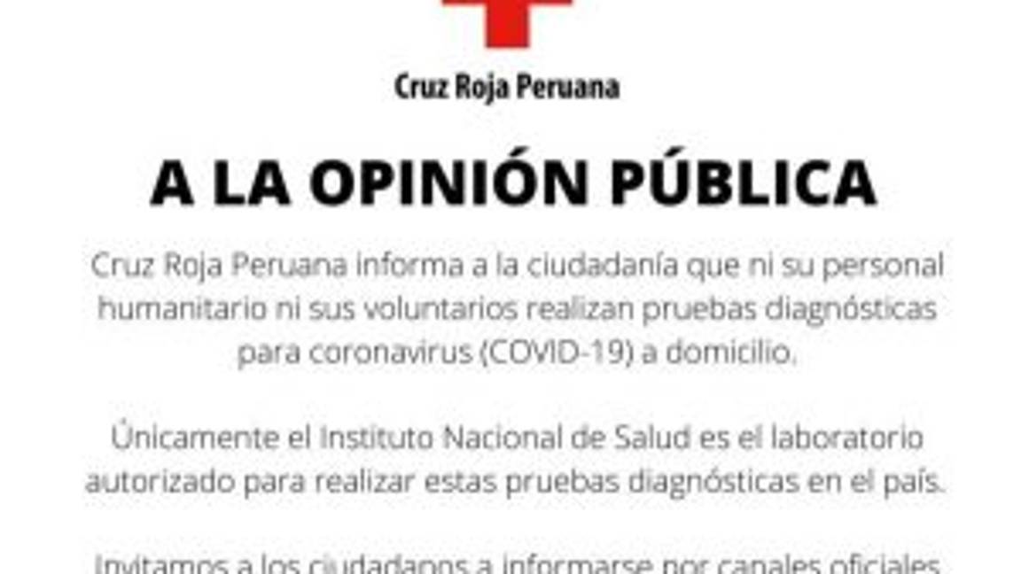 $!Médicos de la Cruz Roja NO hacen pruebas de coronavirus a domicilio