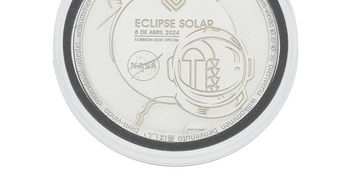 En Torreón lanzan moneda de plata alusiva al Eclipse 2024