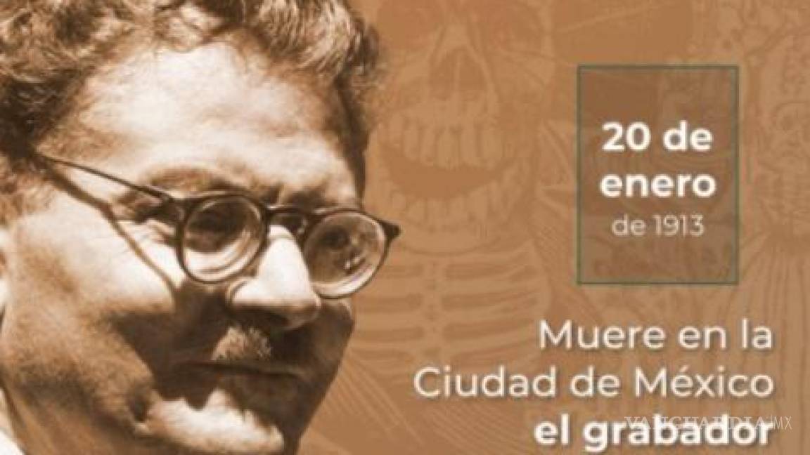 Morena rinde homenaje a José Guadalupe Posada... ¡Con foto de José Clemente Orozco!