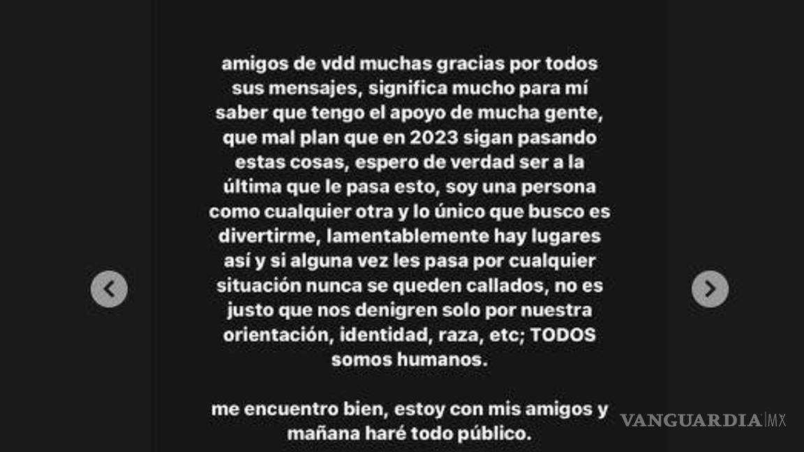 $!Joven trans denuncia discriminación en bar del Centro de Saltillo