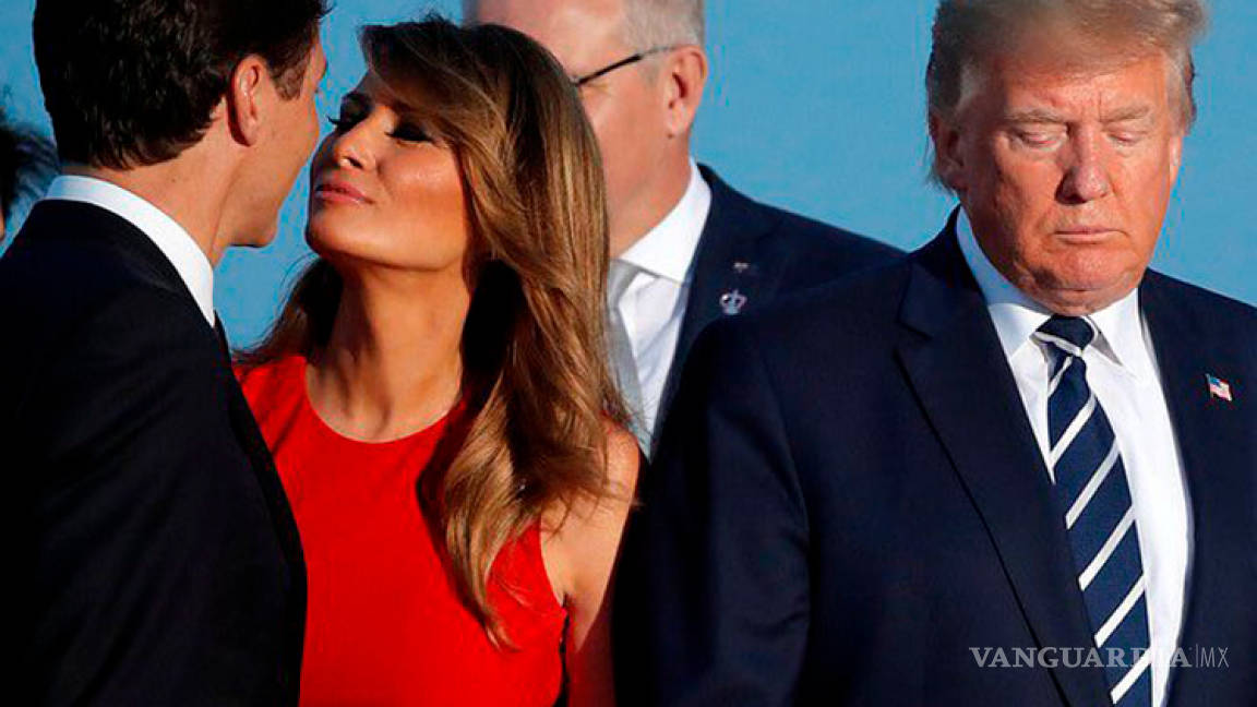 ¿Melania Trump se besó con Justin Trudeau? No todo es lo que parece