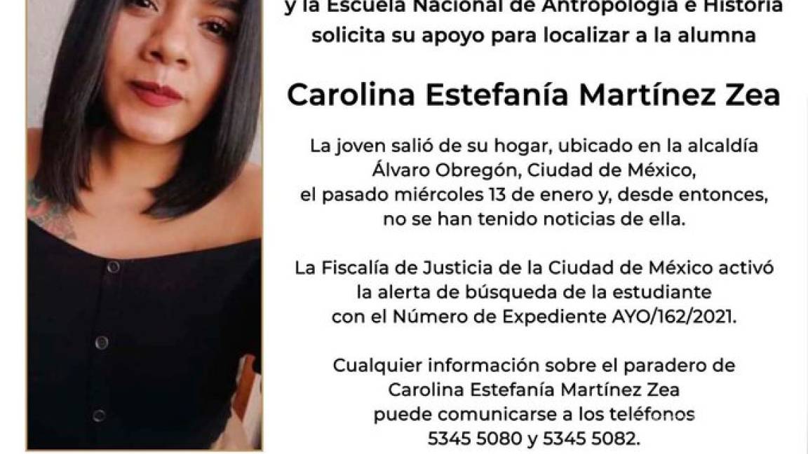 Encuentran sin vida en su casa a Carolina Estefanía, estudiante desaparecida en CDMX