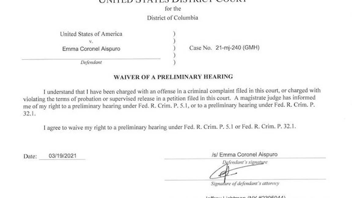 $!Emma Coronel se niega a tener audiencia preliminar; pedirá más pruebas en su contra