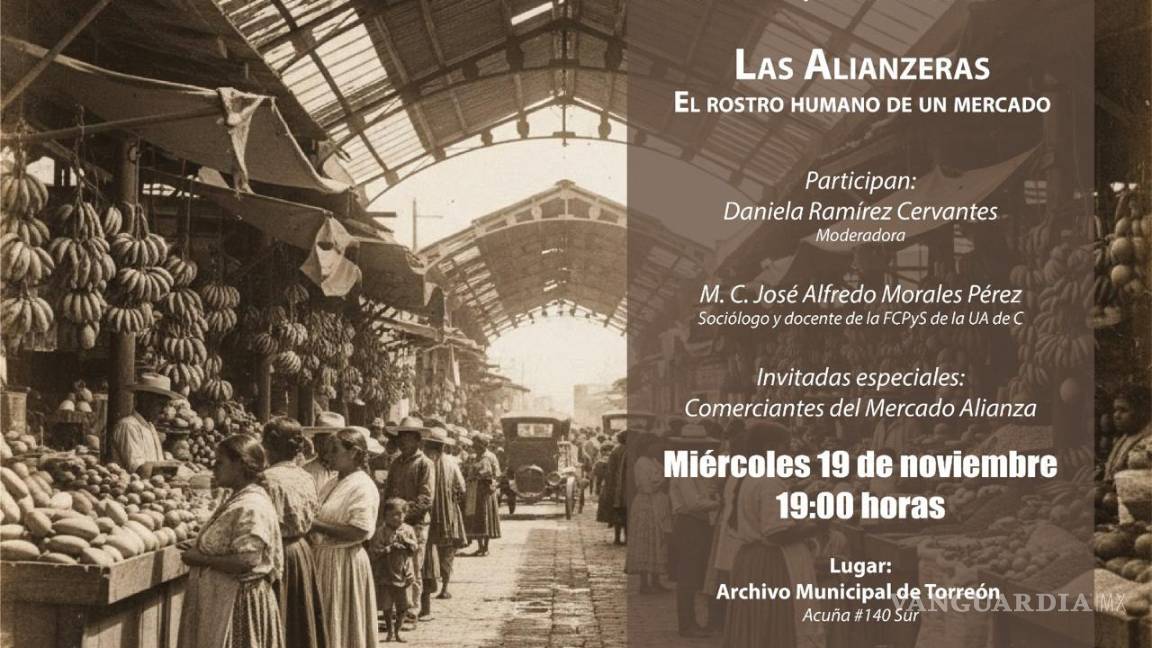 $!El Archivo Municipal invita al conversatorio dedicado a rescatar la memoria viva de las mujeres del Mercado Alianza.