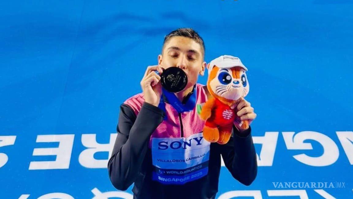 Diego Villalobos gana medalla de bronce para México en el Mundial de Natación Artística en Singapur