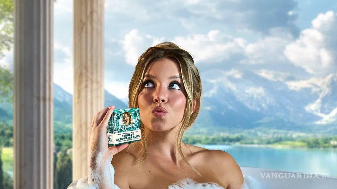 ¿Dónde entregas neni? Pone Sydney Sweeney a la venta un jabón con agua con la que se bañó