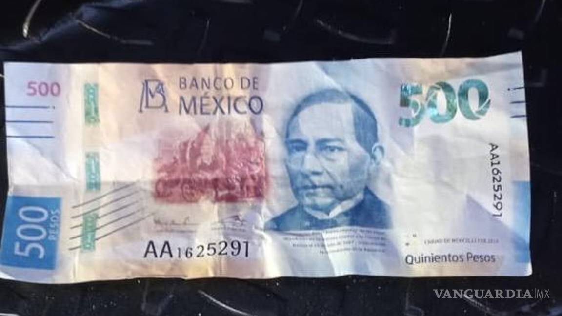 $!El billete falso que le fue decomisado.