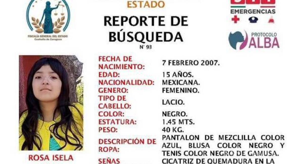 $!Ficha de desaparición de Rosa Isela.