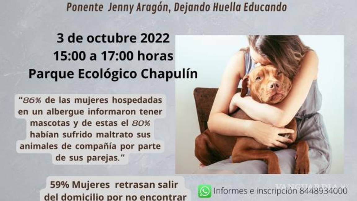 $!La charla se llevará a cabo el próximo 3 de octubre de 3:00 a 5:00 pm en el Parque Ecológico el Chapulín.