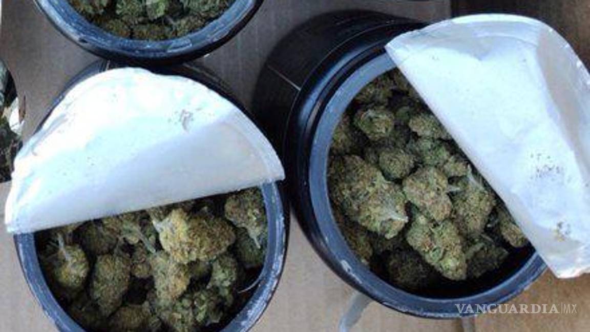 $!También hallaron mariguana dentro de botes de suplemento alimenticio
