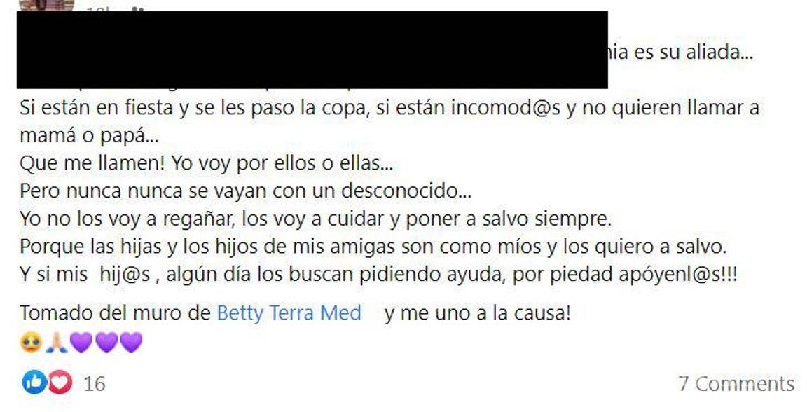 “Llámame a mí”, apoyan mujeres en caso de emergencia tras lo sucedido con Debanhi