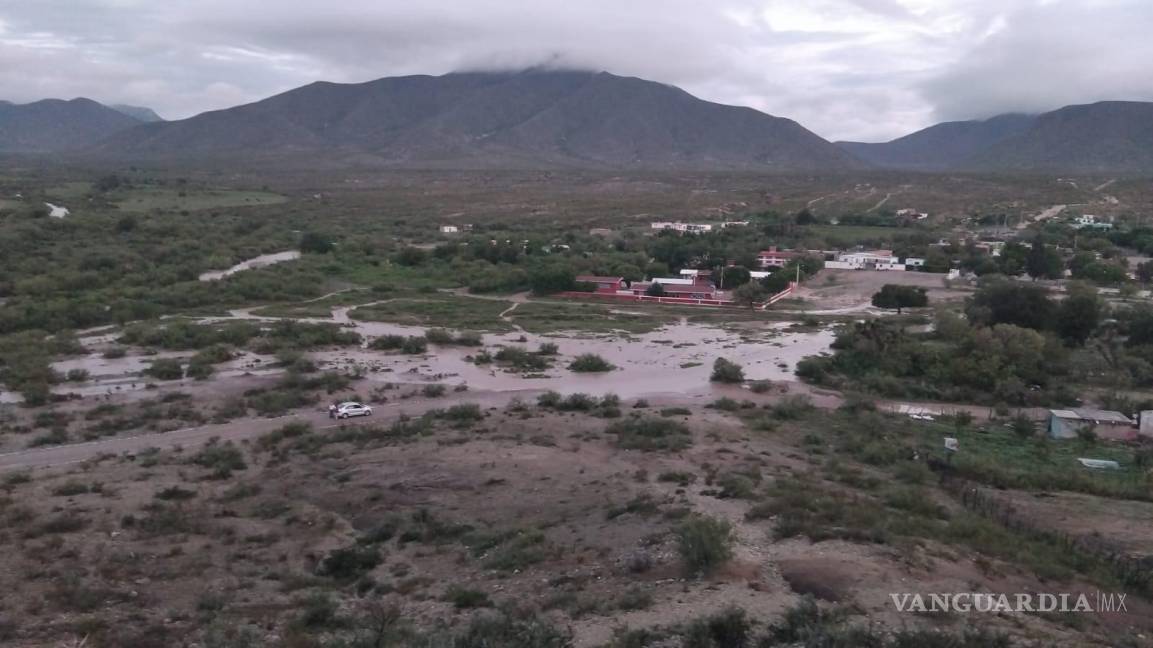 $!Vista del ejido Huariche afectado por la inundación.