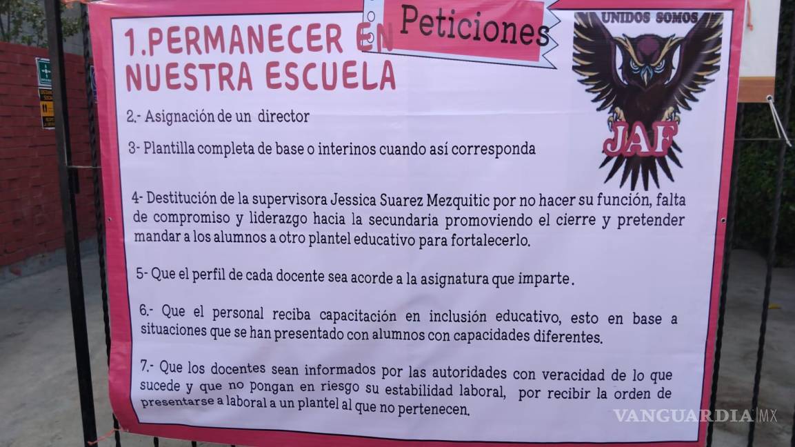 $!La comunidad escolar presentó un pliego petitorio con demandas específicas a las autoridades educativas.