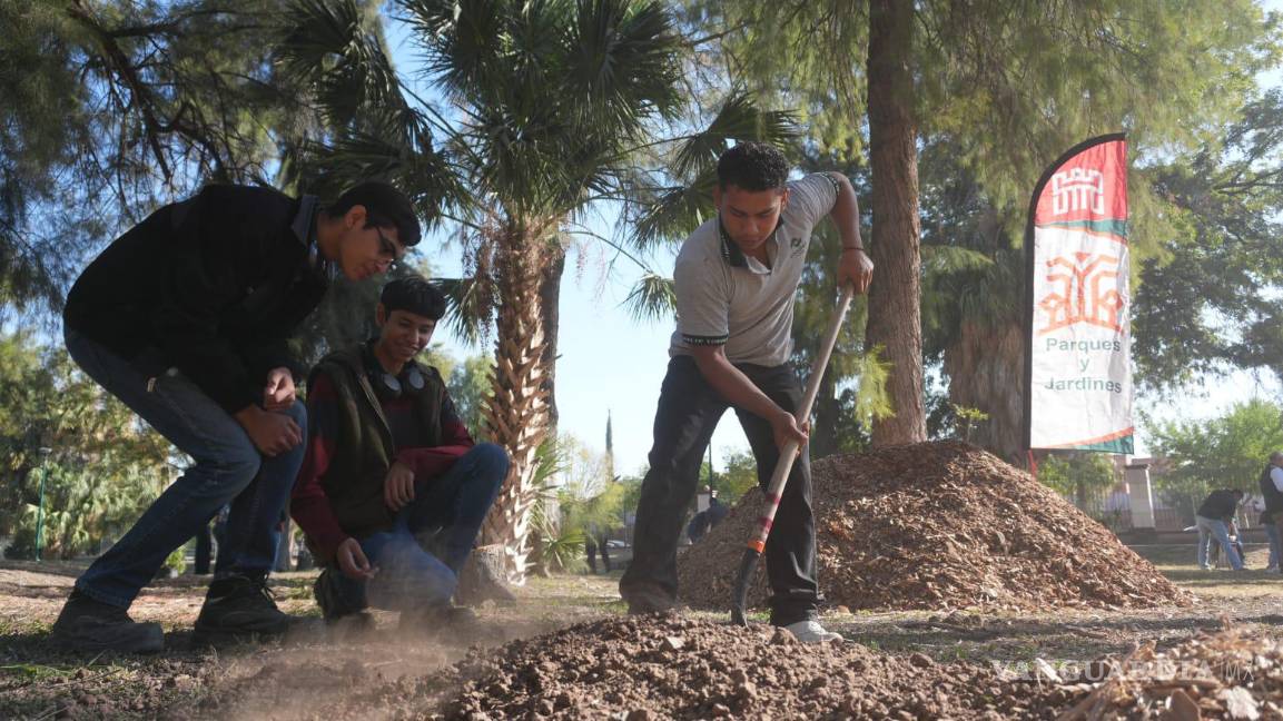 $!Los estudiantes participaron activamente en la plantación y cuidado inicial de los árboles, reforzando su educación ambiental.