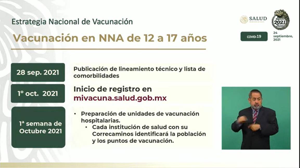 $!Aplicación de vacuna anti-COVID para niños y niñas iniciará la segunda semana de octubre: López-Gatell