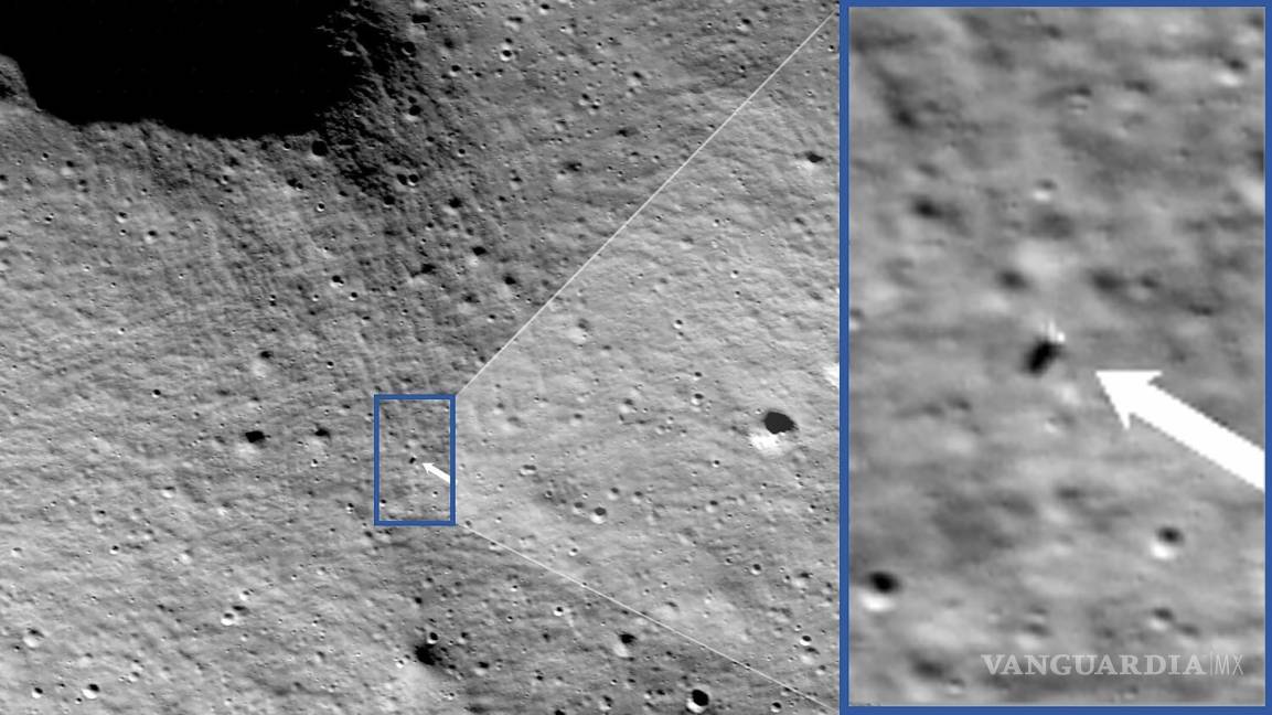$!Imágenes del equipo de cámaras del Orbitador de Reconocimiento Lunar de la NASA, las cuales confirman que la nave Odysseus completó su alunizaje.