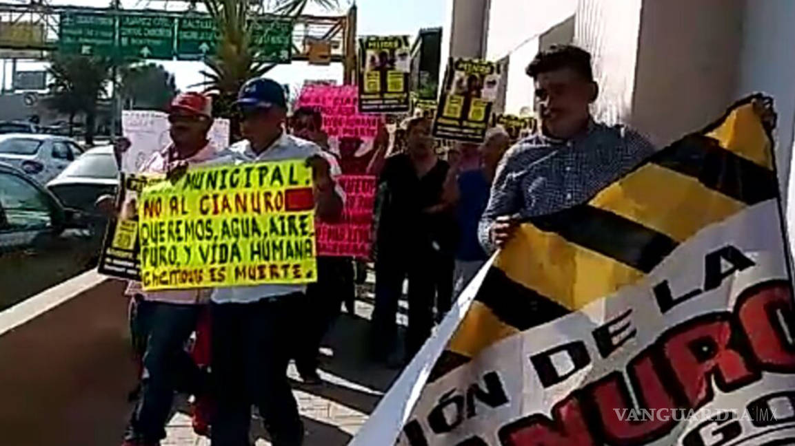 $!Protestan por instalación de planta de cianuro en La Laguna