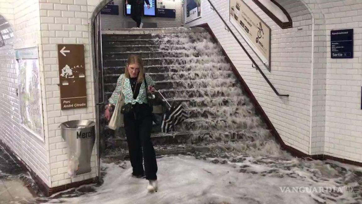 No, no es el Metro de la CDMX: es París inundado tras fuertes lluvias en Francia