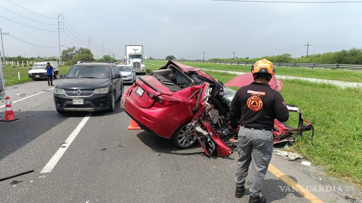 Copiloto pierde brazo en accidente en Escobedo