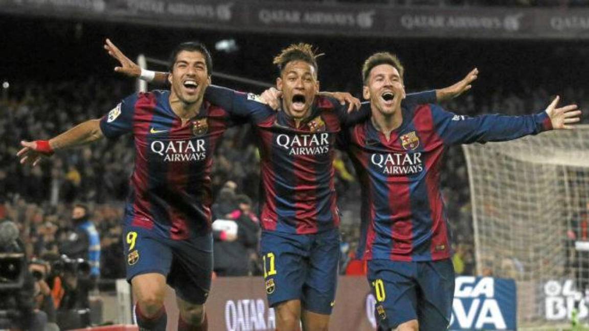 $!Luis Suárez, Neymar Junior y Lionel Messi.