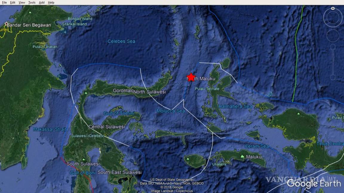 Sismo de 7.4 sacude la isla Kota Ternate en Indonesia